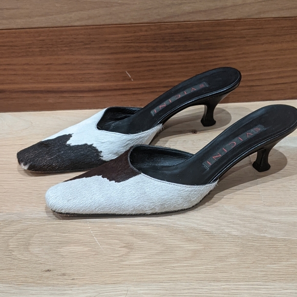 Vicini vintage cow print kitten heel mules - Picture 3 of 10